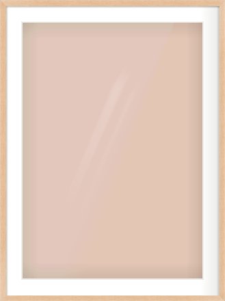 Light Oak Veneer Flat Frame for 594 × 841mm artwork, with Smooth White Single Mount