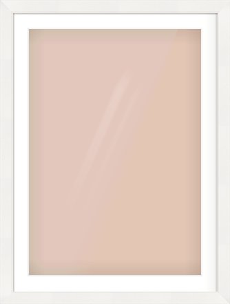 White Beveled Frame for 594 × 841mm artwork, with Smooth White Single Mount