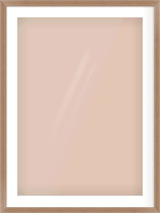 Walnut Flat Frame for 594 × 841mm artwork, with Smooth White Single Mount