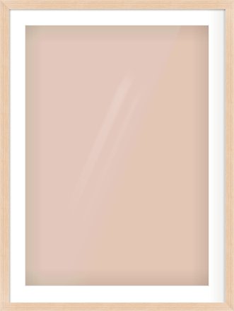 Light Oak Veneer Flat Frame for 594 × 841mm artwork, with Smooth White Single Mount