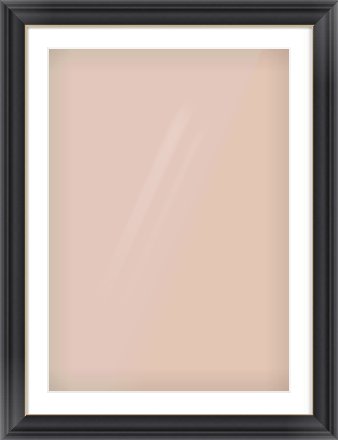 Black/Gold Scoop Frame for 594 × 841mm artwork, with Smooth White Single Mount