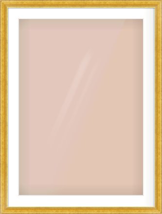 Gold Reverse Frame for 594 × 841mm artwork, with Smooth White Single Mount