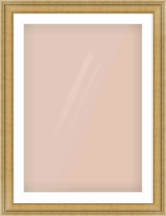Gold Scoop Frame for 594 × 841mm artwork, with Smooth White Single Mount