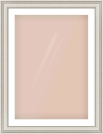Silver Scoop Frame for 594 × 841mm artwork, with Smooth White Single Mount