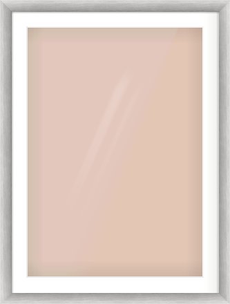 Silver Cushion Frame for 594 × 841mm artwork, with Smooth White Single Mount