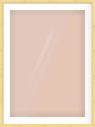 Brushed Gold with Black Sides Flat Frame for 594 × 841mm artwork, with Smooth White Single Mount