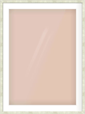 Champagne Flat Frame for 594 × 841mm artwork, with Smooth White Single Mount