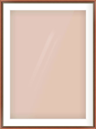 Brown Spoon Frame for 594 × 841mm artwork, with Smooth White Single Mount