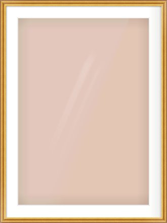 Gold Reverse Frame for 594 × 841mm artwork, with Smooth White Single Mount