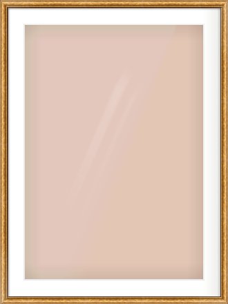 Gold Cushion Frame for 594 × 841mm artwork, with Smooth White Single Mount