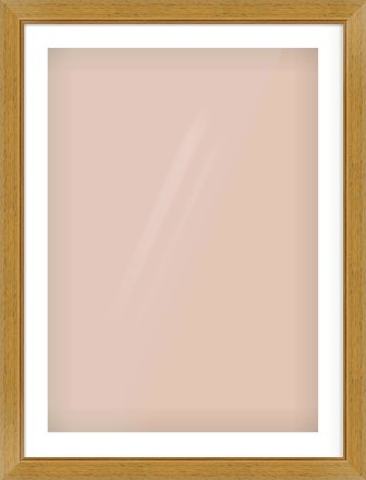 Gold Flat Frame for 594 × 841mm artwork, with Smooth White Single Mount