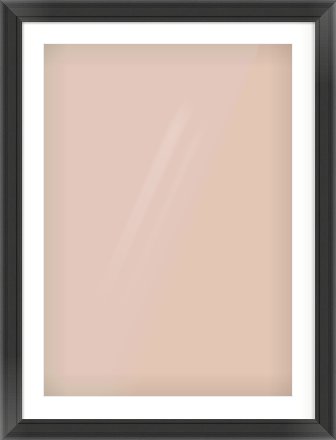 Black Spoon Frame for 594 × 841mm artwork, with Smooth White Single Mount