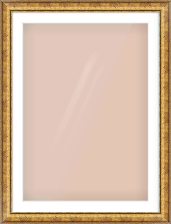 Gold Dome Frame for 594 × 841mm artwork, with Smooth White Single Mount