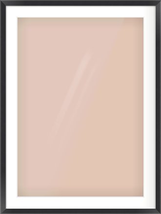 Black Flat Frame for 594 × 841mm artwork, with Smooth White Single Mount