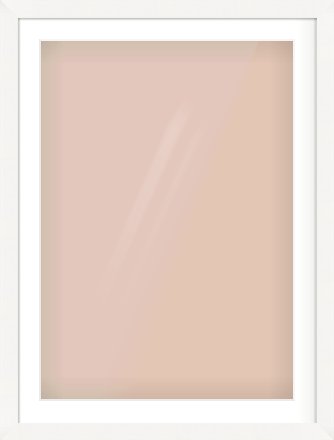 White Flat Frame for 594 × 841mm artwork, with Smooth White Single Mount