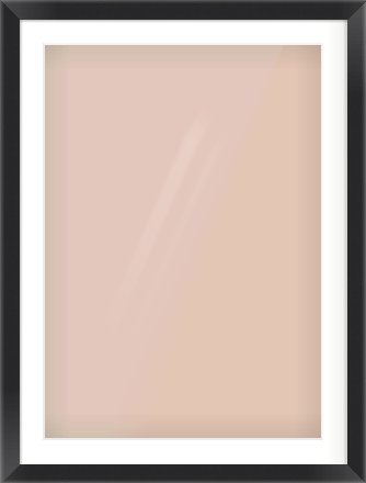 Black Flat Frame for 594 × 841mm artwork, with Smooth White Single Mount