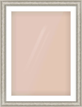 Silver Scoop Frame for 594 × 841mm artwork, with Smooth White Single Mount
