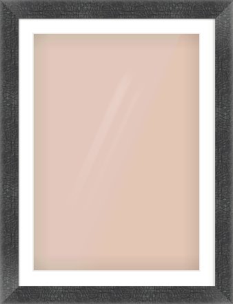 Carbon Flat Frame for 594 × 841mm artwork, with Smooth White Single Mount