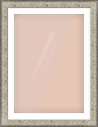 Silver Flat Frame for 594 × 841mm artwork, with Smooth White Single Mount
