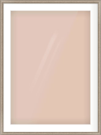 Silver Cushion Frame for 594 × 841mm artwork, with Smooth White Single Mount