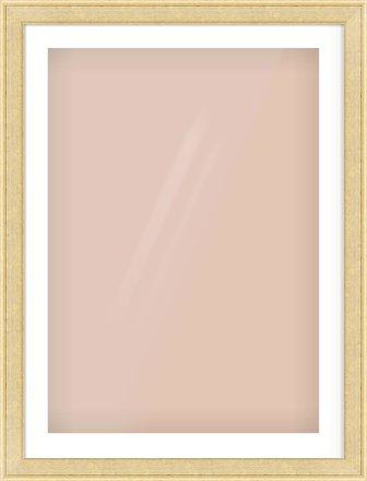 Gold Flat Frame for 594 × 841mm artwork, with Smooth White Single Mount