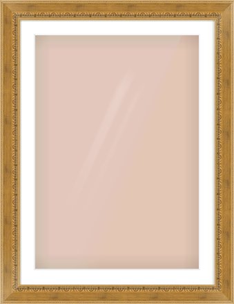 Gold Reverse Frame for 594 × 841mm artwork, with Smooth White Single Mount
