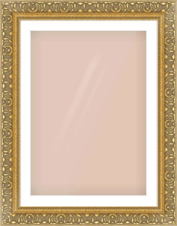 Gold Reverse Frame for 594 × 841mm artwork, with Smooth White Single Mount