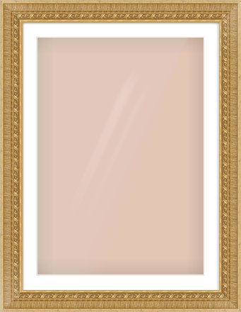 Gold Reverse Frame for 594 × 841mm artwork, with Smooth White Single Mount