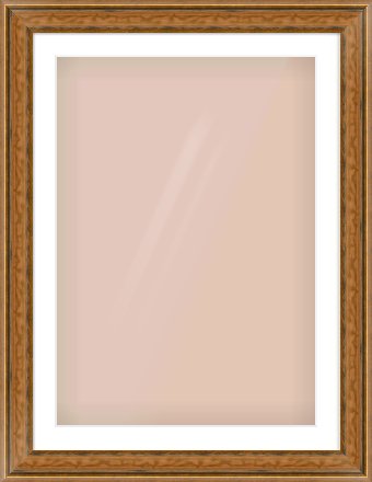 Gold Scoop Frame for 594 × 841mm artwork, with Smooth White Single Mount