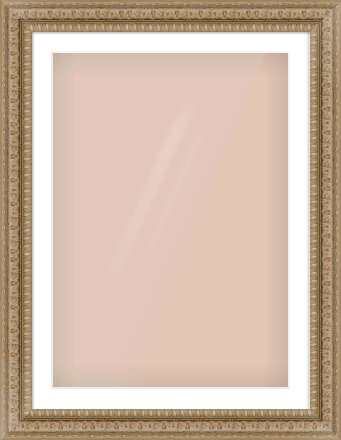 Gold Reverse Frame for 594 × 841mm artwork, with Smooth White Single Mount