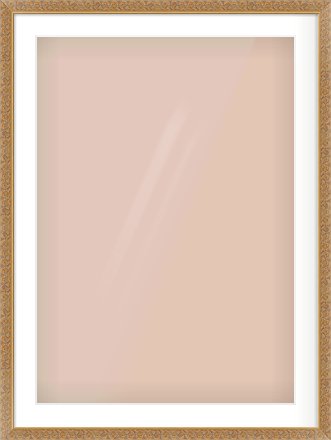 Gold Scoop Frame for 594 × 841mm artwork, with Smooth White Single Mount