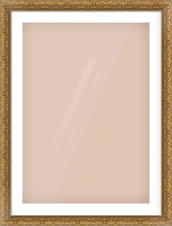 Gold Scoop Frame for 594 × 841mm artwork, with Smooth White Single Mount