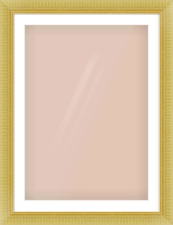 Gold Reverse Frame for 594 × 841mm artwork, with Smooth White Single Mount