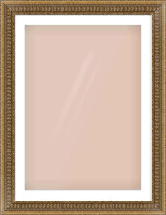 Gold Scoop Frame for 594 × 841mm artwork, with Smooth White Single Mount
