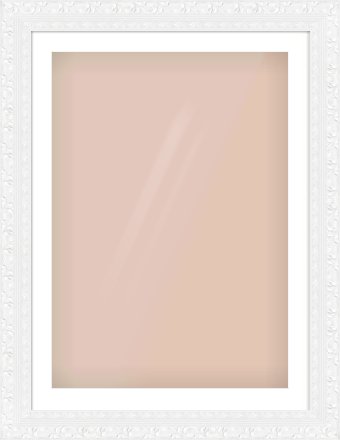 White Reverse Frame for 594 × 841mm artwork, with Smooth White Single Mount