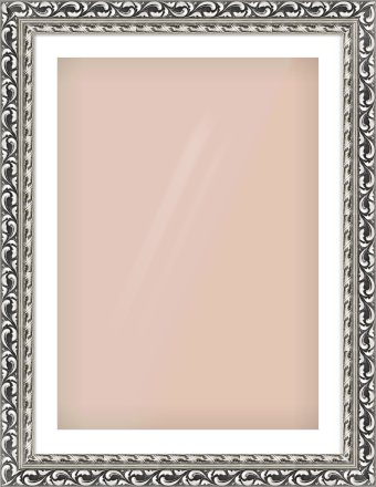 Silver Reverse Frame for 594 × 841mm artwork, with Smooth White Single Mount