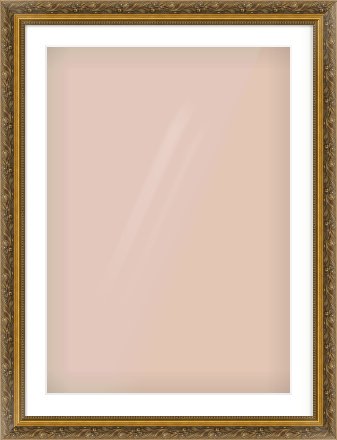 Gold Scoop Frame for 594 × 841mm artwork, with Smooth White Single Mount