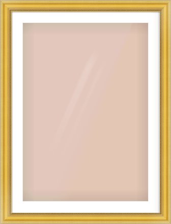 Gold Spoon Frame for 594 × 841mm artwork, with Smooth White Single Mount