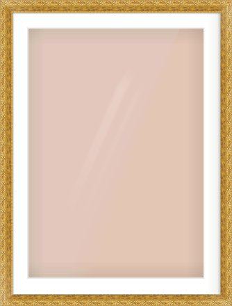 Gold Spoon Frame for 594 × 841mm artwork, with Smooth White Single Mount
