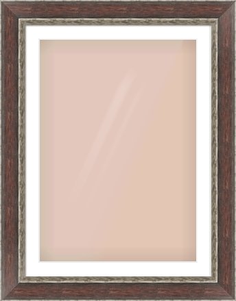 Brown Reverse Frame for 594 × 841mm artwork, with Smooth White Single Mount