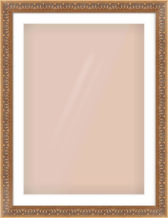 Gold Reverse Frame for 594 × 841mm artwork, with Smooth White Single Mount