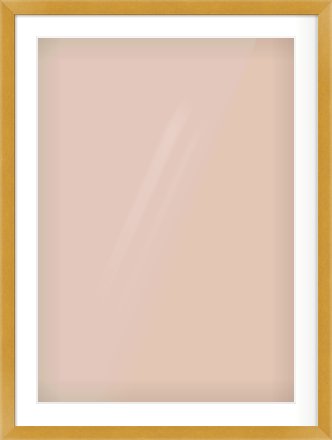 Gold Flat Frame for 594 × 841mm artwork, with Smooth White Single Mount