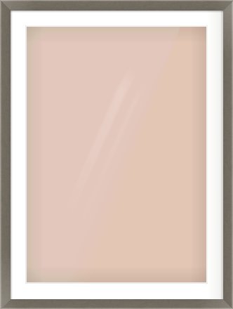 Pewter Flat Frame for 594 × 841mm artwork, with Smooth White Single Mount