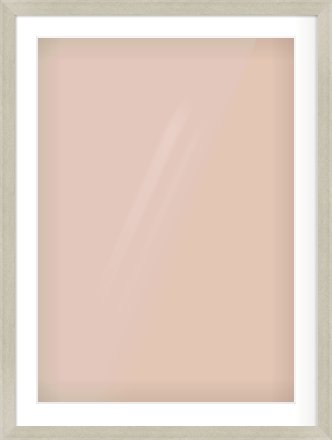 Silver Flat Frame for 594 × 841mm artwork, with Smooth White Single Mount