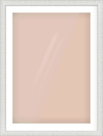 Silver Foil Flat Frame for 594 × 841mm artwork, with Smooth White Single Mount