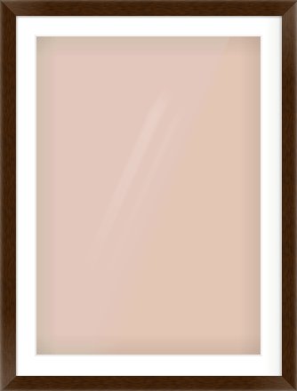 Wenge Flat Frame for 594 × 841mm artwork, with Smooth White Single Mount