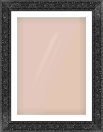 Black Scoop Frame for 594 × 841mm artwork, with Smooth White Single Mount