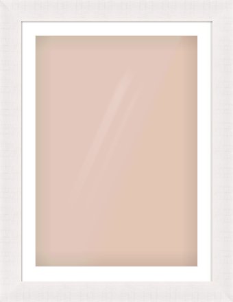 Rough Cut Effect Flat Frame for 594 × 841mm artwork, with Smooth White Single Mount