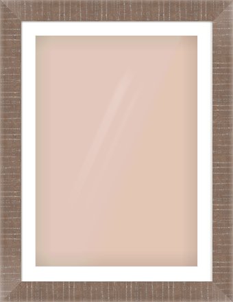 Rough Cut Effect Flat Frame for 594 × 841mm artwork, with Smooth White Single Mount