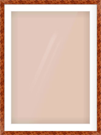 Brown Flat Frame for 594 × 841mm artwork, with Smooth White Single Mount
